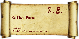Kafka Emma névjegykártya