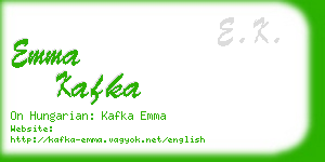 emma kafka business card